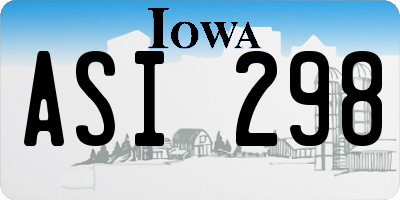 IA license plate ASI298