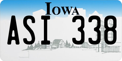IA license plate ASI338