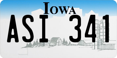 IA license plate ASI341
