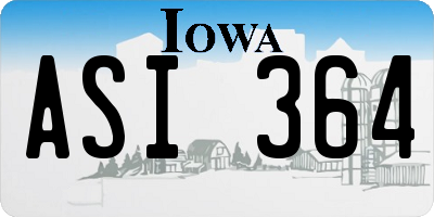 IA license plate ASI364