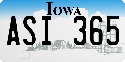 IA license plate ASI365