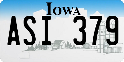 IA license plate ASI379
