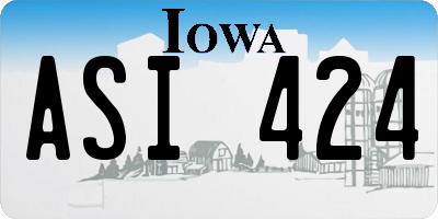IA license plate ASI424