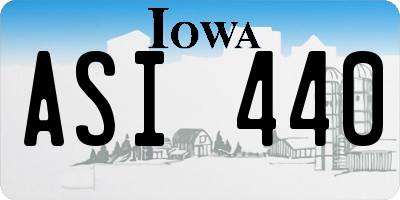 IA license plate ASI440