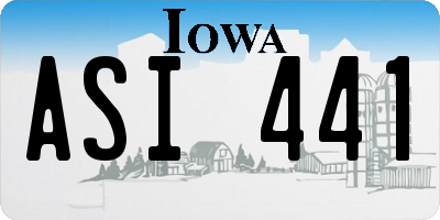 IA license plate ASI441