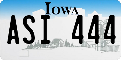 IA license plate ASI444