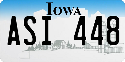 IA license plate ASI448