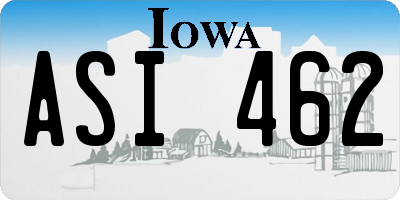 IA license plate ASI462