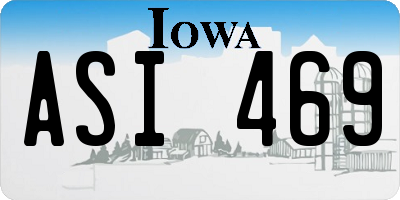 IA license plate ASI469