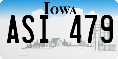 IA license plate ASI479