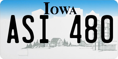 IA license plate ASI480