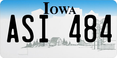 IA license plate ASI484