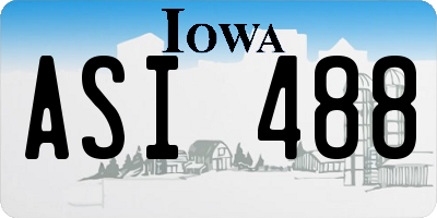 IA license plate ASI488