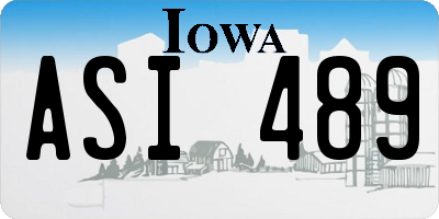 IA license plate ASI489