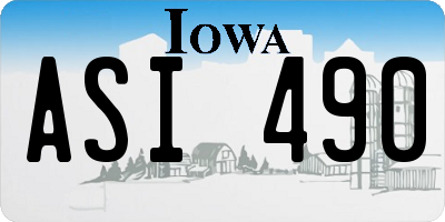 IA license plate ASI490