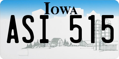 IA license plate ASI515