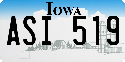 IA license plate ASI519