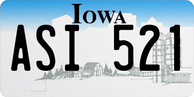 IA license plate ASI521