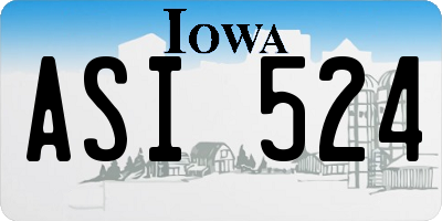 IA license plate ASI524