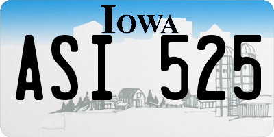 IA license plate ASI525