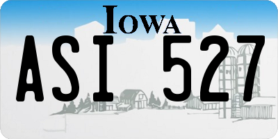 IA license plate ASI527