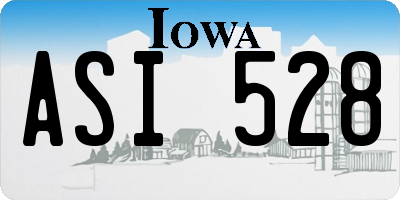 IA license plate ASI528