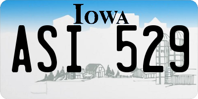 IA license plate ASI529