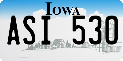 IA license plate ASI530