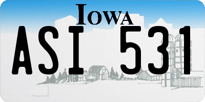 IA license plate ASI531