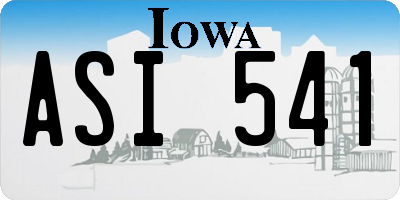 IA license plate ASI541