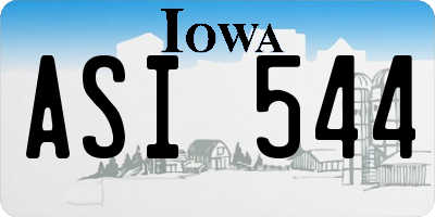 IA license plate ASI544