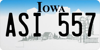 IA license plate ASI557