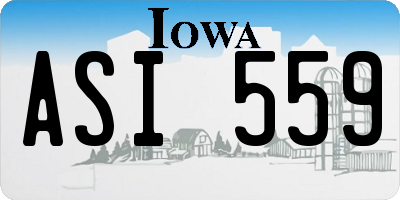 IA license plate ASI559