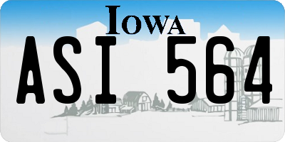IA license plate ASI564