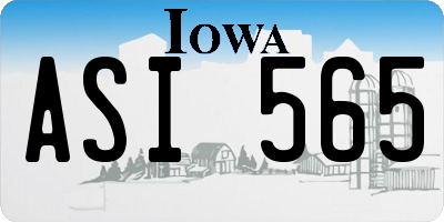 IA license plate ASI565