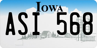 IA license plate ASI568