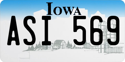 IA license plate ASI569