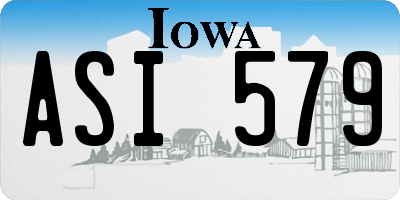 IA license plate ASI579