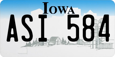 IA license plate ASI584