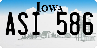 IA license plate ASI586