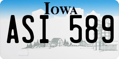 IA license plate ASI589