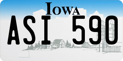 IA license plate ASI590