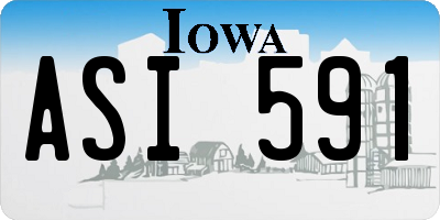 IA license plate ASI591