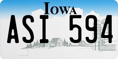 IA license plate ASI594