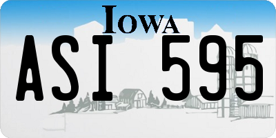IA license plate ASI595
