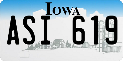 IA license plate ASI619