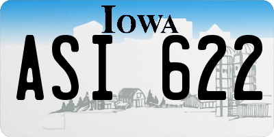 IA license plate ASI622