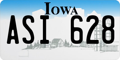 IA license plate ASI628