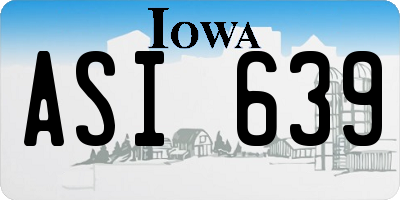 IA license plate ASI639