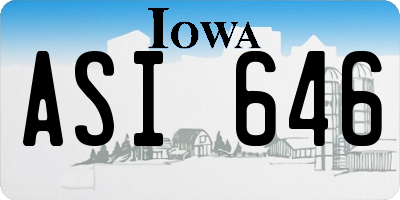 IA license plate ASI646